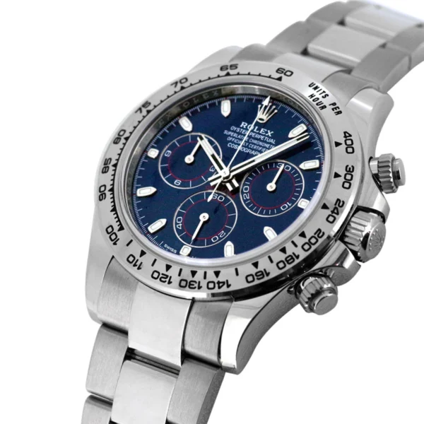 Daytona White Gold Blue Dial Replica