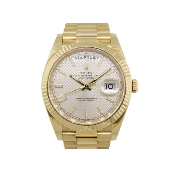 Rolex Diogonal Silver Replica